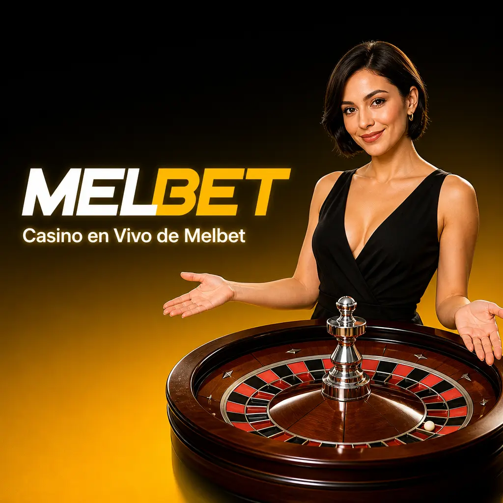 Mesa de casino en vivo de Melbet con crupier real